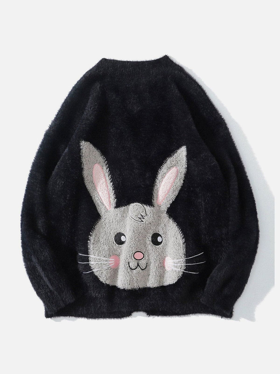 Lacezy - Cartoon Rabbit Embroidered Cardigan- Streetwear Fashion - lacezy.com