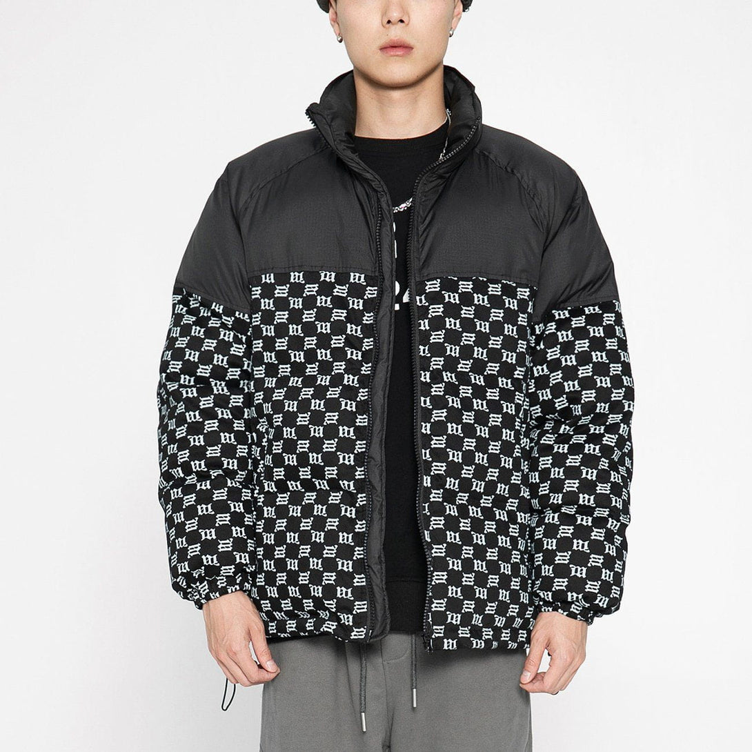 Lacezy - Color Block Check Winter Coat- Streetwear Fashion - lacezy.com