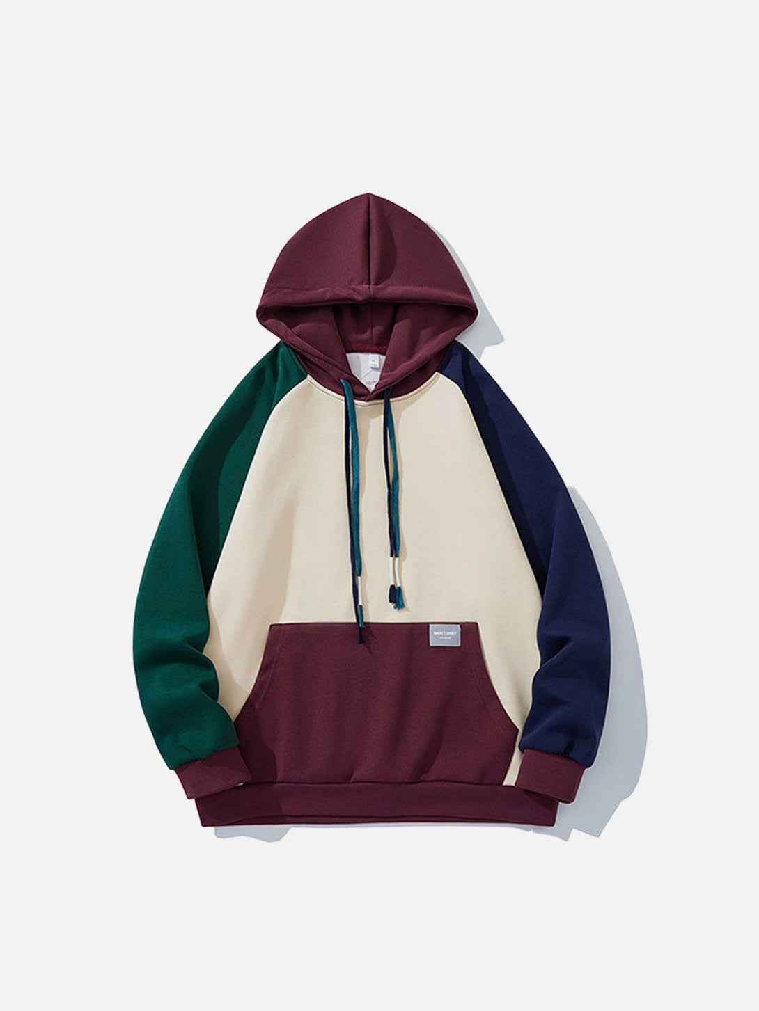 Lacezy - Color Blocking Shoulder Sleeve Hoodie- Streetwear Fashion - lacezy.com