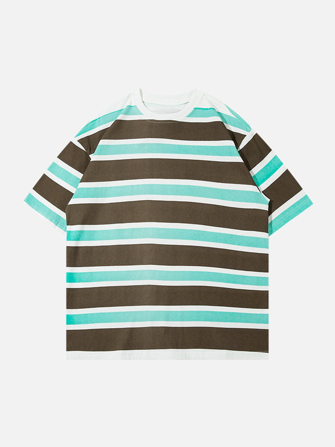 Lacezy - Color Clash Stripes Tee- Streetwear Fashion - lacezy.com