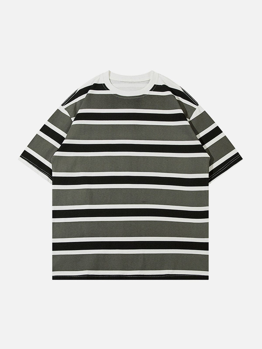 Lacezy - Color Clash Stripes Tee- Streetwear Fashion - lacezy.com