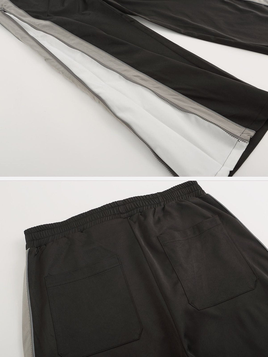 Lacezy - Color Panel Zip UP Pants- Streetwear Fashion - lacezy.com