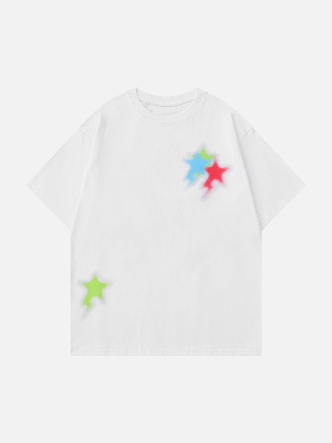 Lacezy - Color Stars Graffiti Tee- Streetwear Fashion - lacezy.com