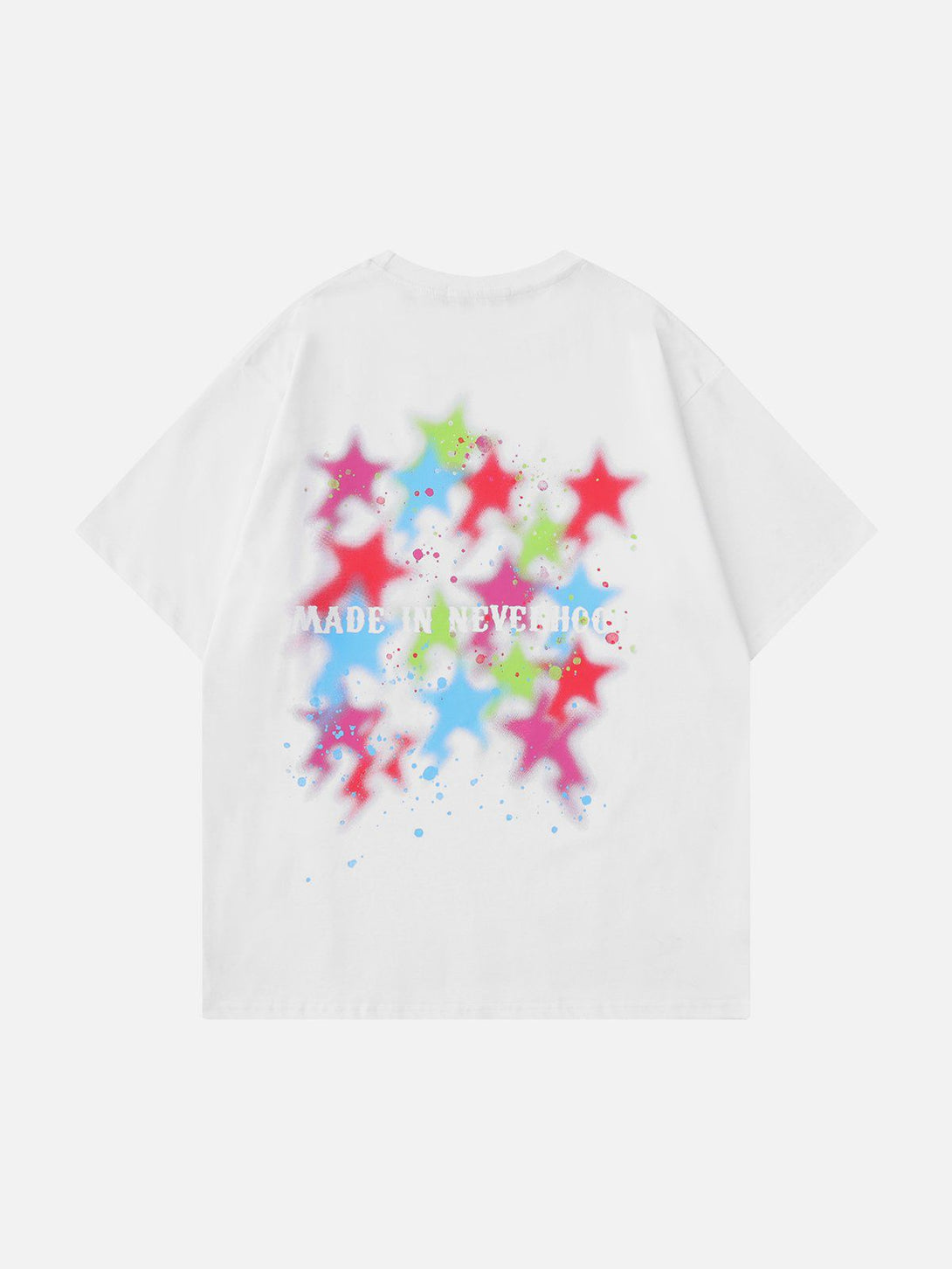 Lacezy - Color Stars Graffiti Tee- Streetwear Fashion - lacezy.com