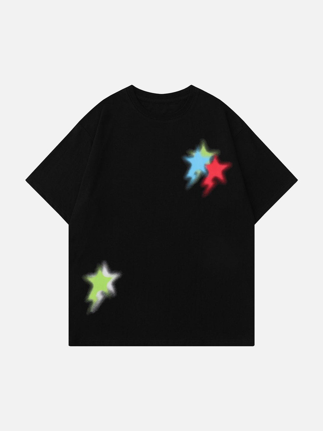 Lacezy - Color Stars Graffiti Tee- Streetwear Fashion - lacezy.com