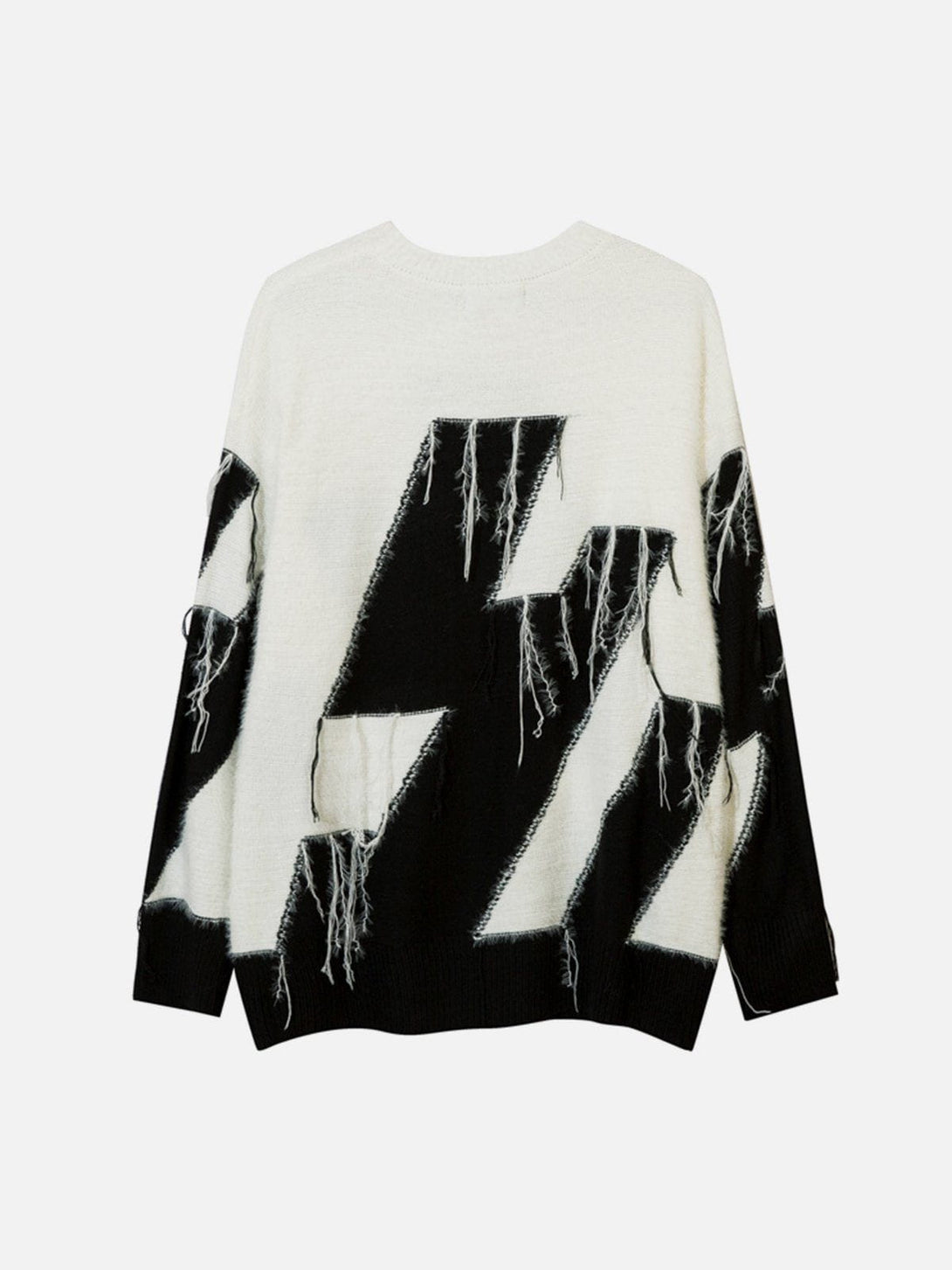 Lacezy - Colorblock Fringe Sweater- Streetwear Fashion - lacezy.com