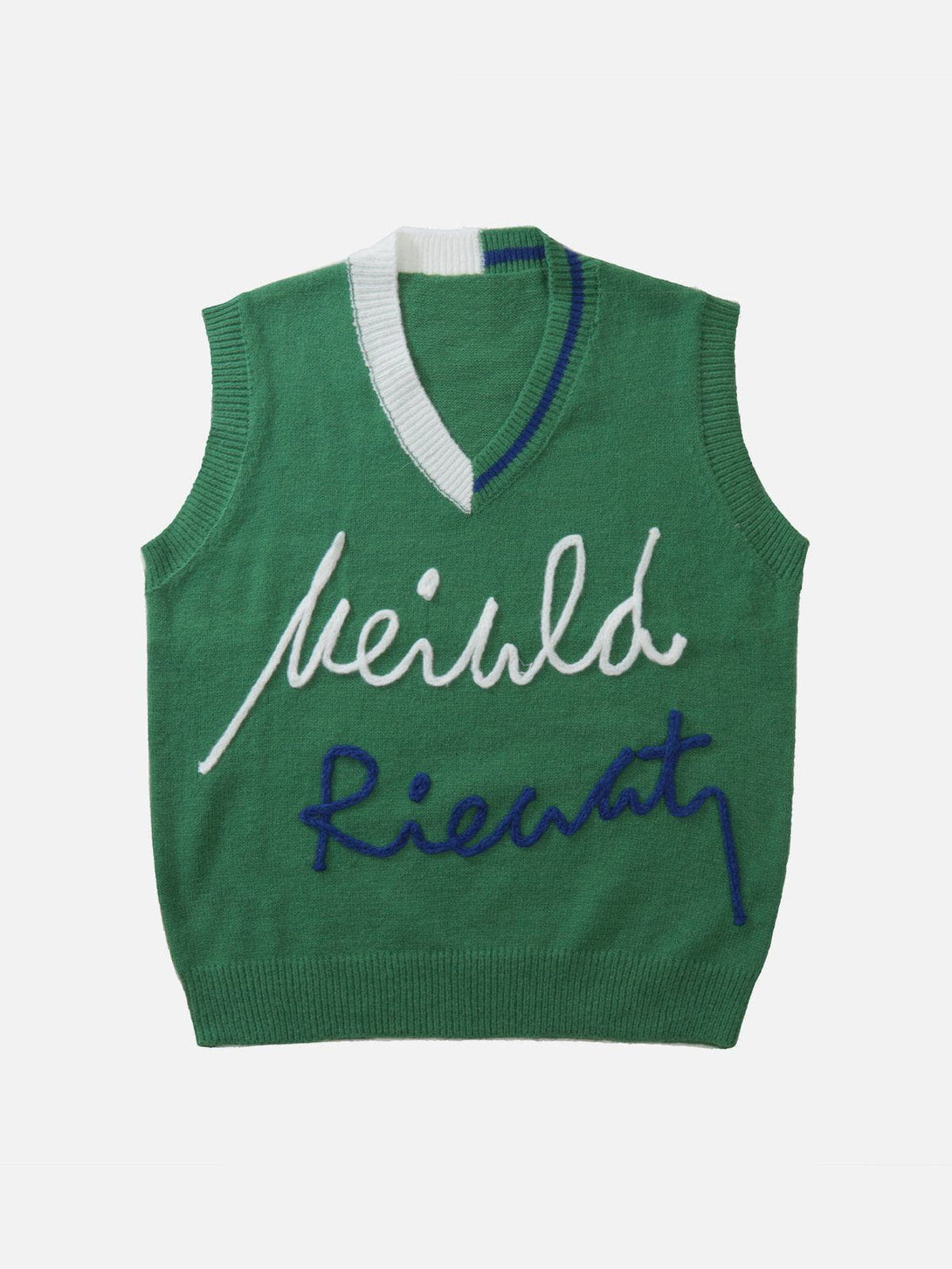 Lacezy - Colorblock Line Letter Sweater Vest- Streetwear Fashion - lacezy.com