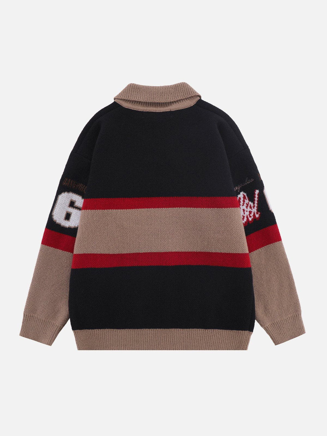 Lacezy - Colorblock Racing Polo Sweater- Streetwear Fashion - lacezy.com