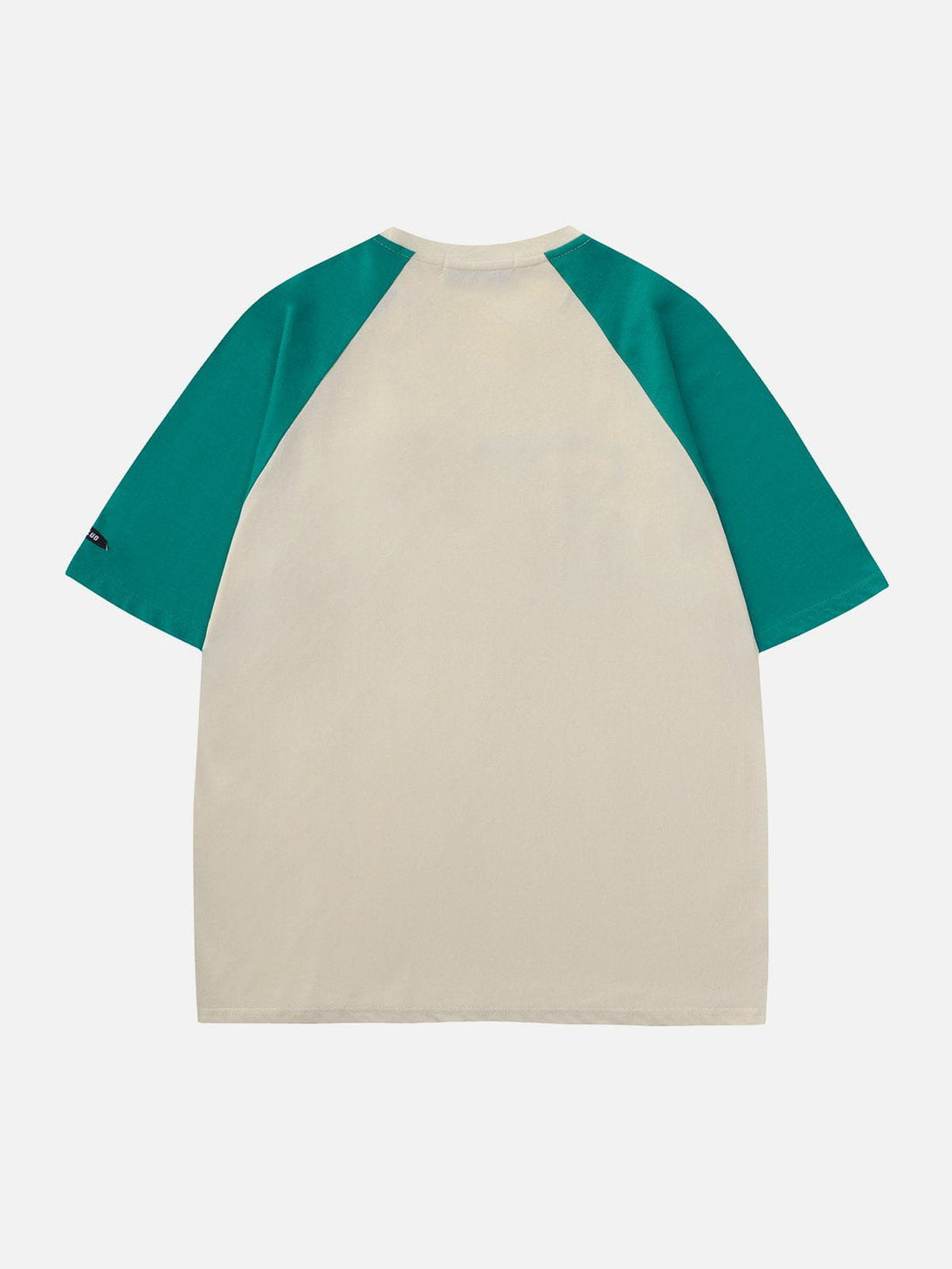 Lacezy - Colorblock Raglan Foam Letter Tee- Streetwear Fashion - lacezy.com