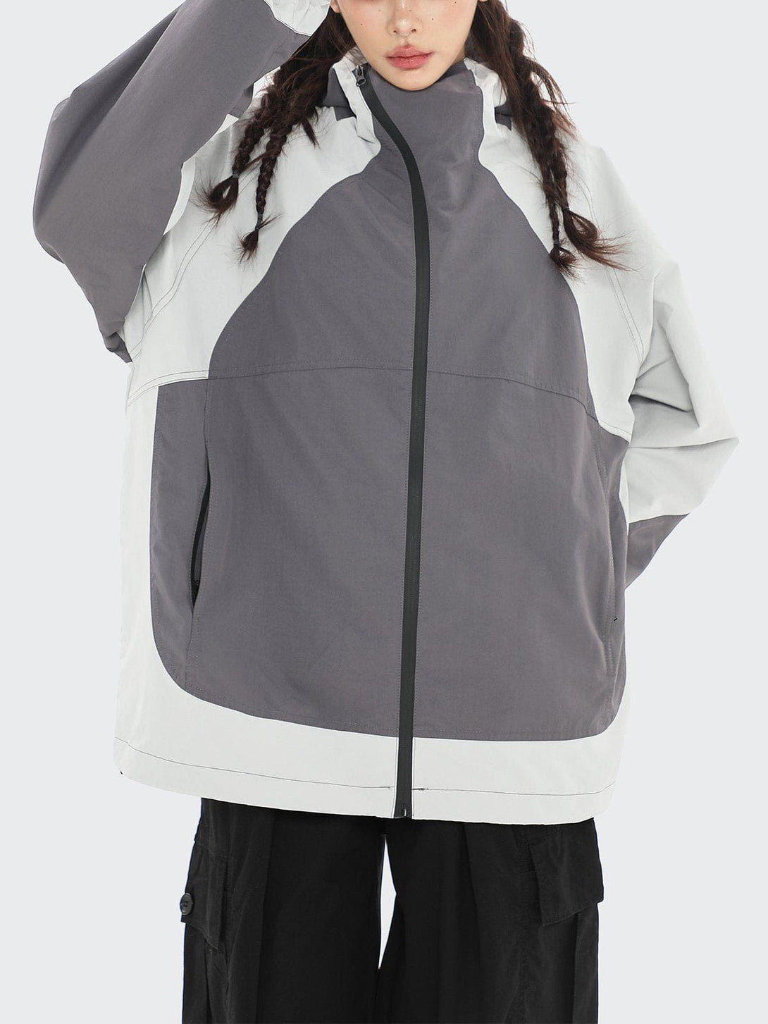 Lacezy - Colorblock Simple Anorak- Streetwear Fashion - lacezy.com