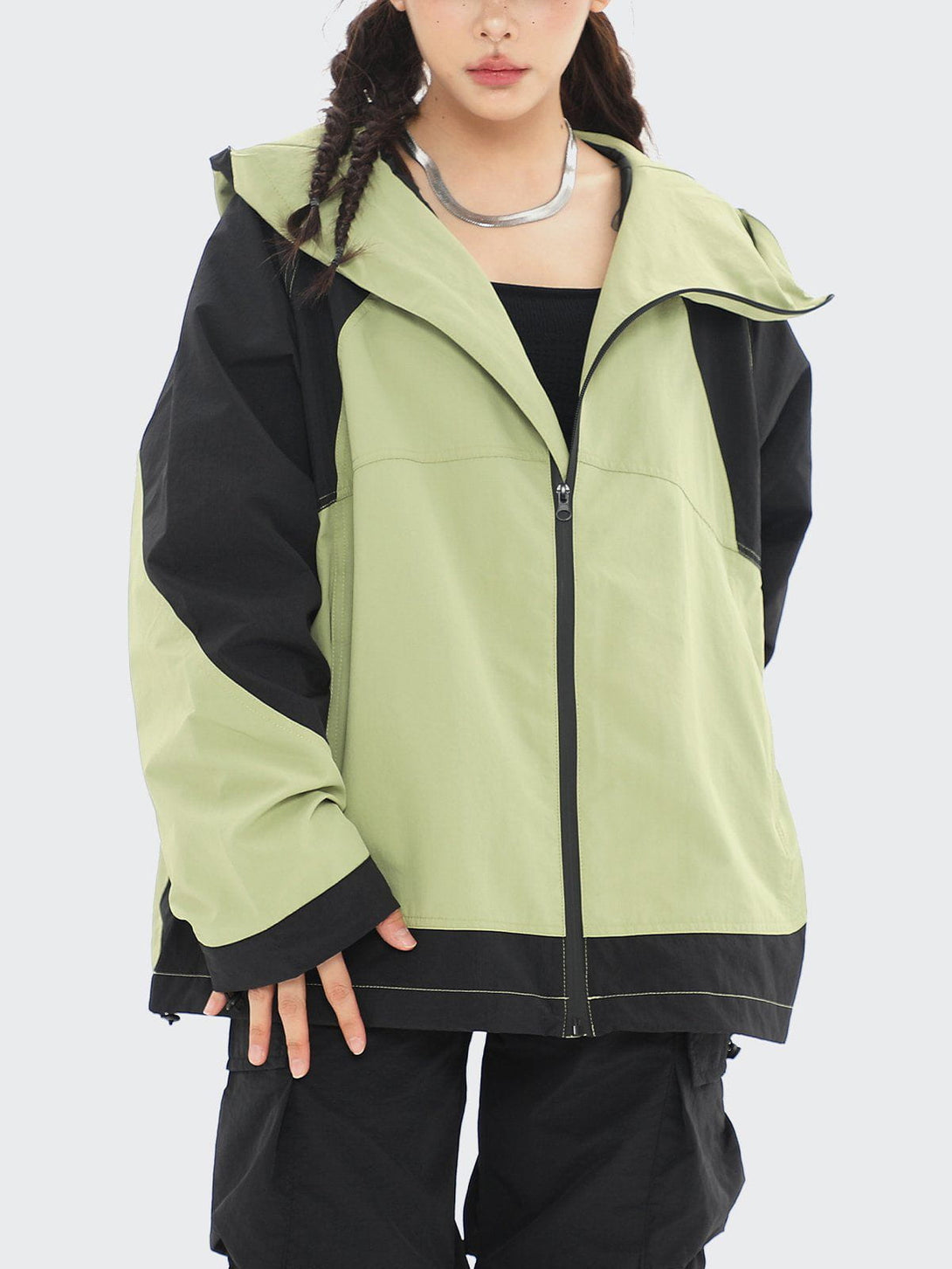 Lacezy - Colorblock Simple Anorak- Streetwear Fashion - lacezy.com