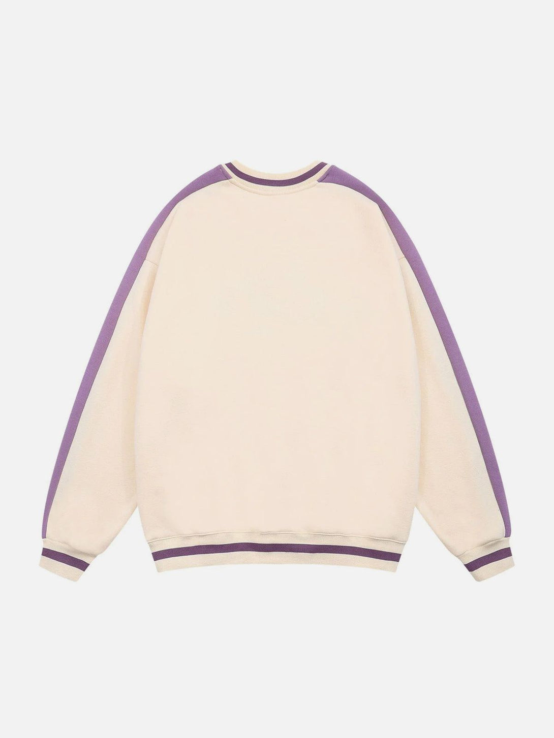 Lacezy - Colorblock Sleeves "GLFS" Embroidered Sweatshirt- Streetwear Fashion - lacezy.com