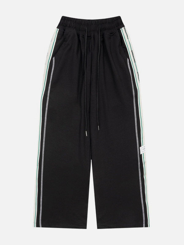 Lacezy - Colorful Striped Drawstring Sweatpants- Streetwear Fashion - lacezy.com