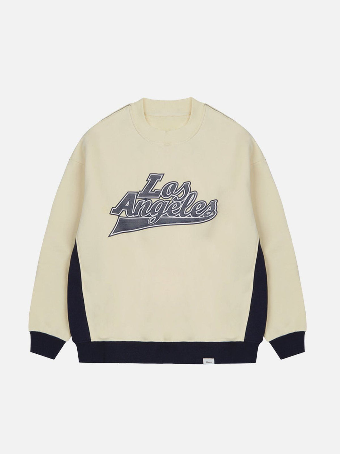 Lacezy - Contrast Faux Embroidery Print Sweatshirt- Streetwear Fashion - lacezy.com