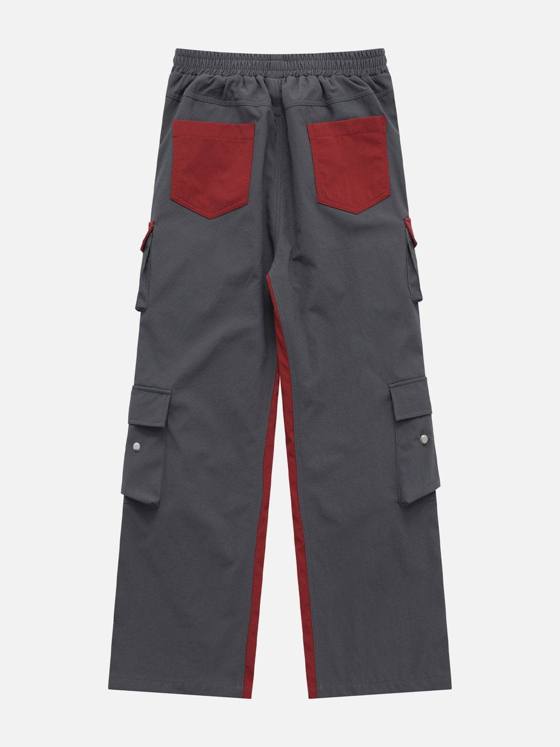 Lacezy - Contrast Multi-Pocket Cargo Pants- Streetwear Fashion - lacezy.com