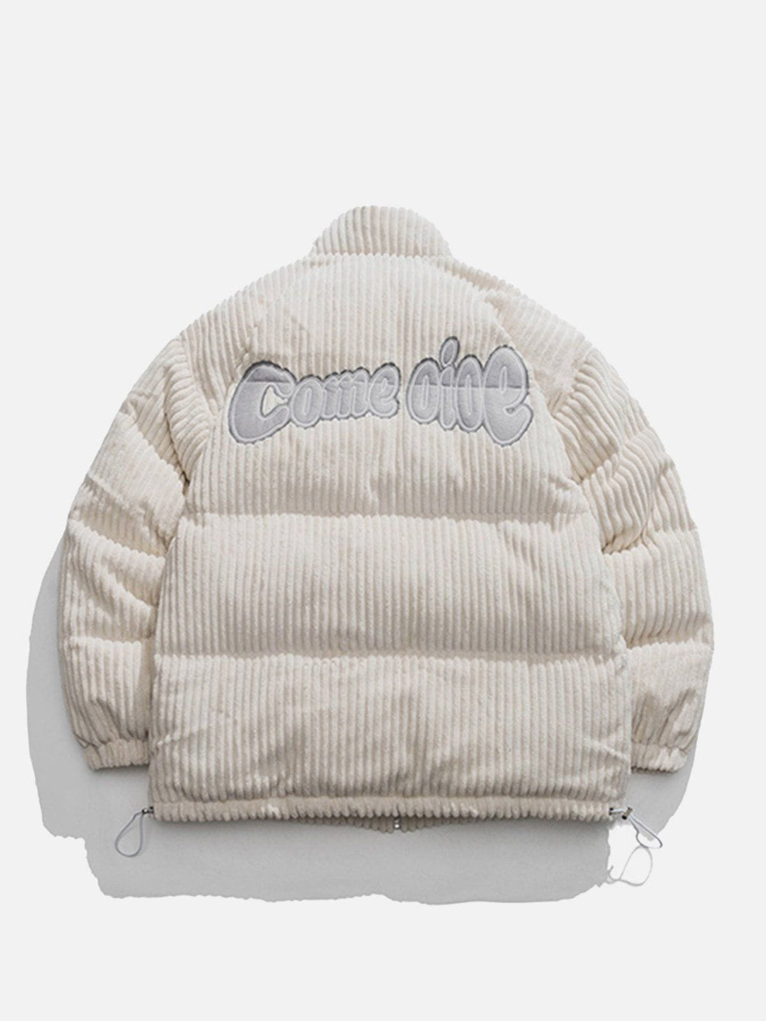 Lacezy - Corduroy Embroidery Winter Coat- Streetwear Fashion - lacezy.com