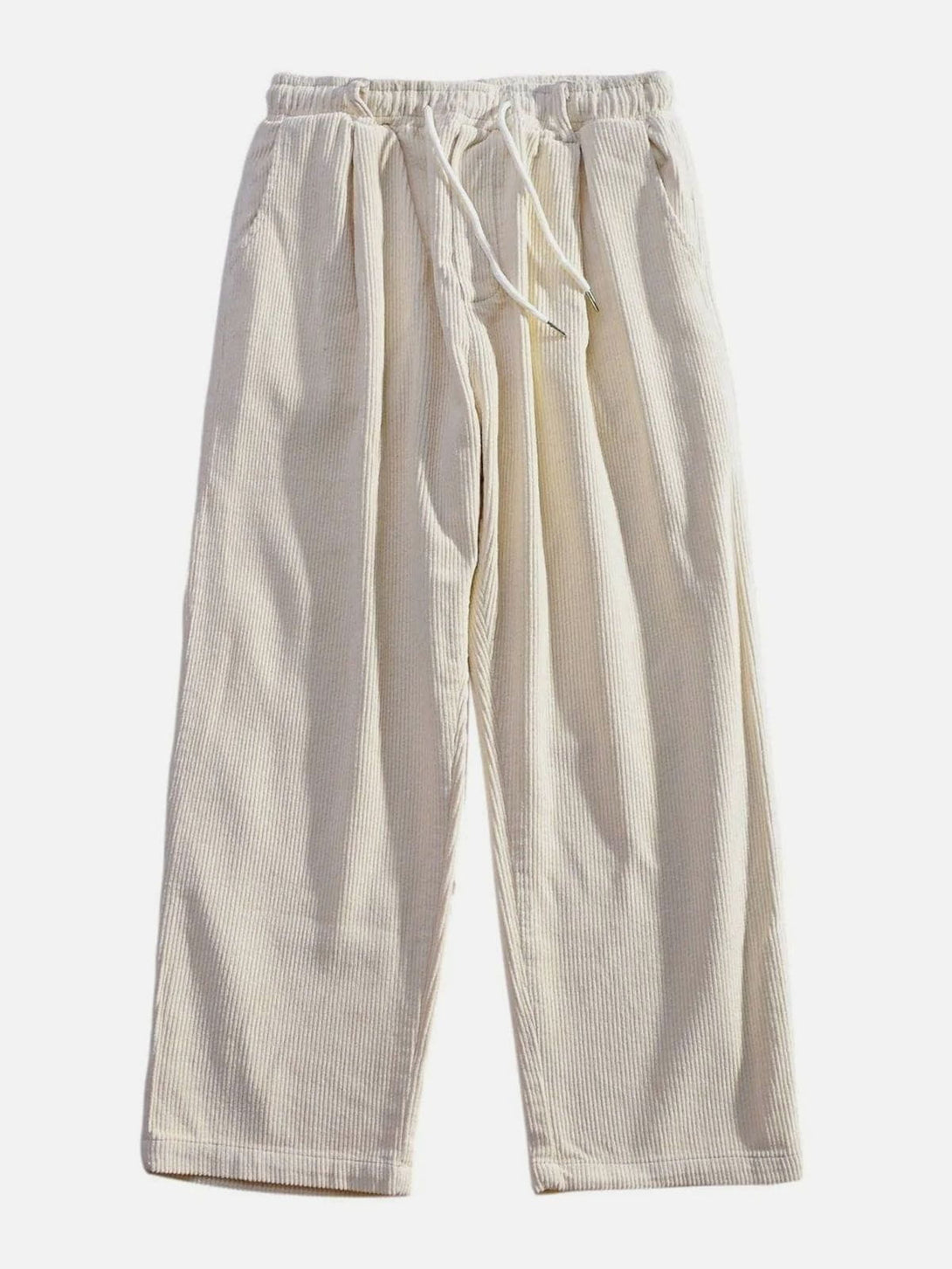 Lacezy - Corduroy Texture Drawstring Pants- Streetwear Fashion - lacezy.com