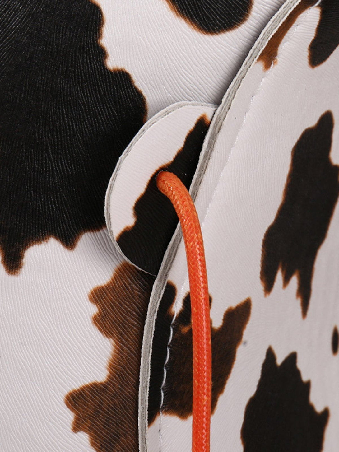 Lacezy - Cow Print Drawstring PU Leather Hat- Streetwear Fashion - lacezy.com