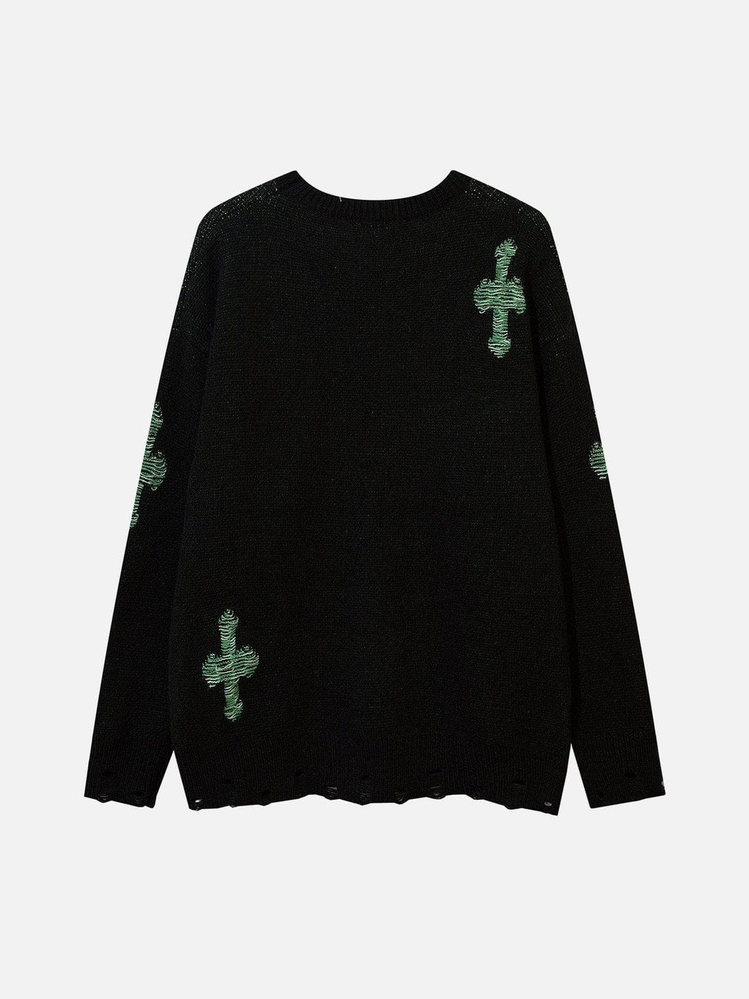 Lacezy - Cross Contrast Jacquard Sweater- Streetwear Fashion - lacezy.com