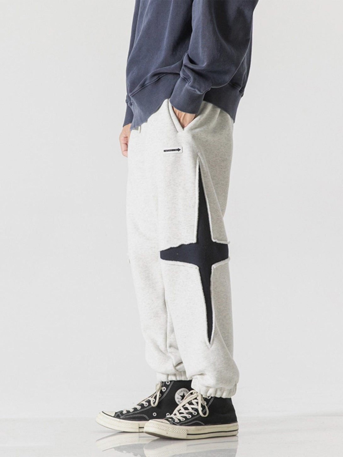 Lacezy - Crossed Star Pants- Streetwear Fashion - lacezy.com