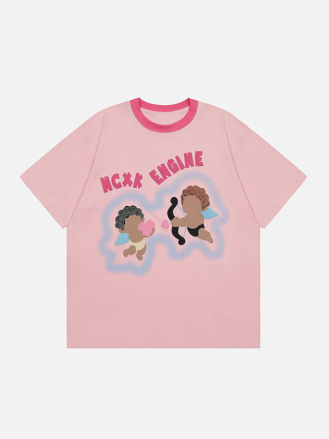 Lacezy - Cute Angel Print Tee- Streetwear Fashion - lacezy.com