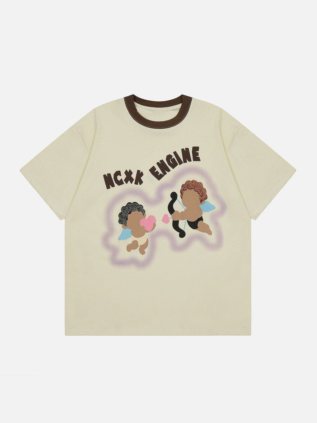 Lacezy - Cute Angel Print Tee- Streetwear Fashion - lacezy.com