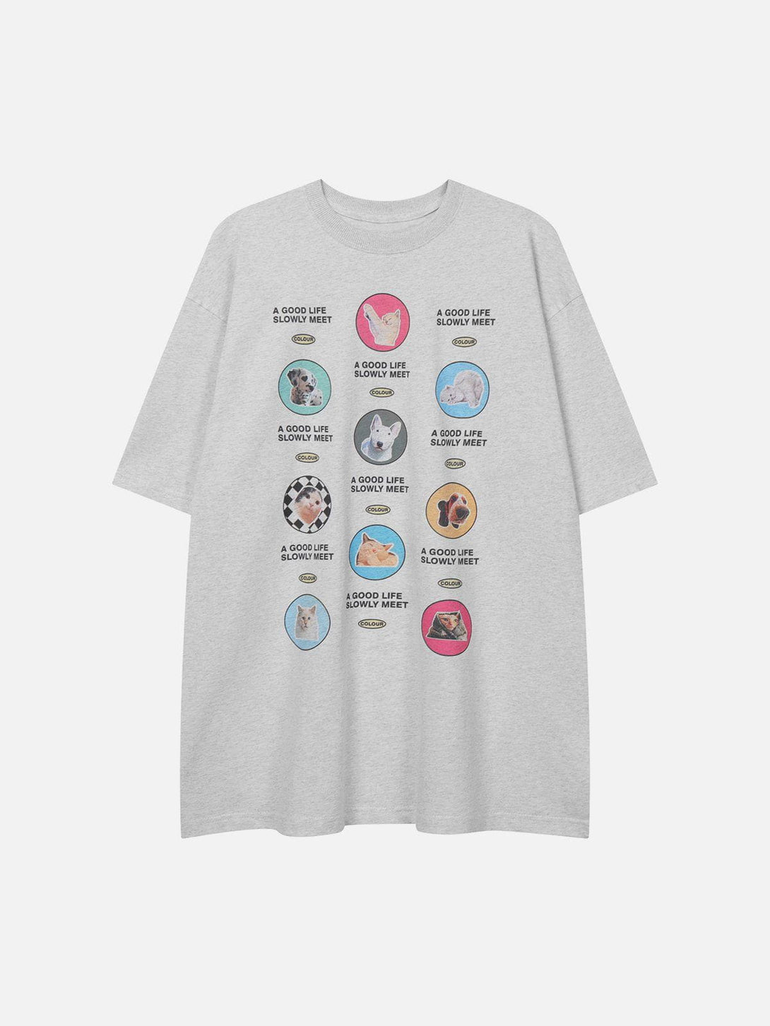 Lacezy - Cute Animals Print Tee- Streetwear Fashion - lacezy.com