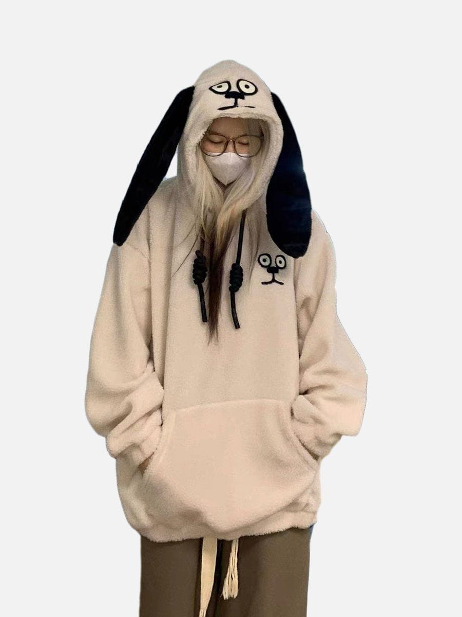 Lacezy - Cute Dog Ear Hoodie- Streetwear Fashion - lacezy.com