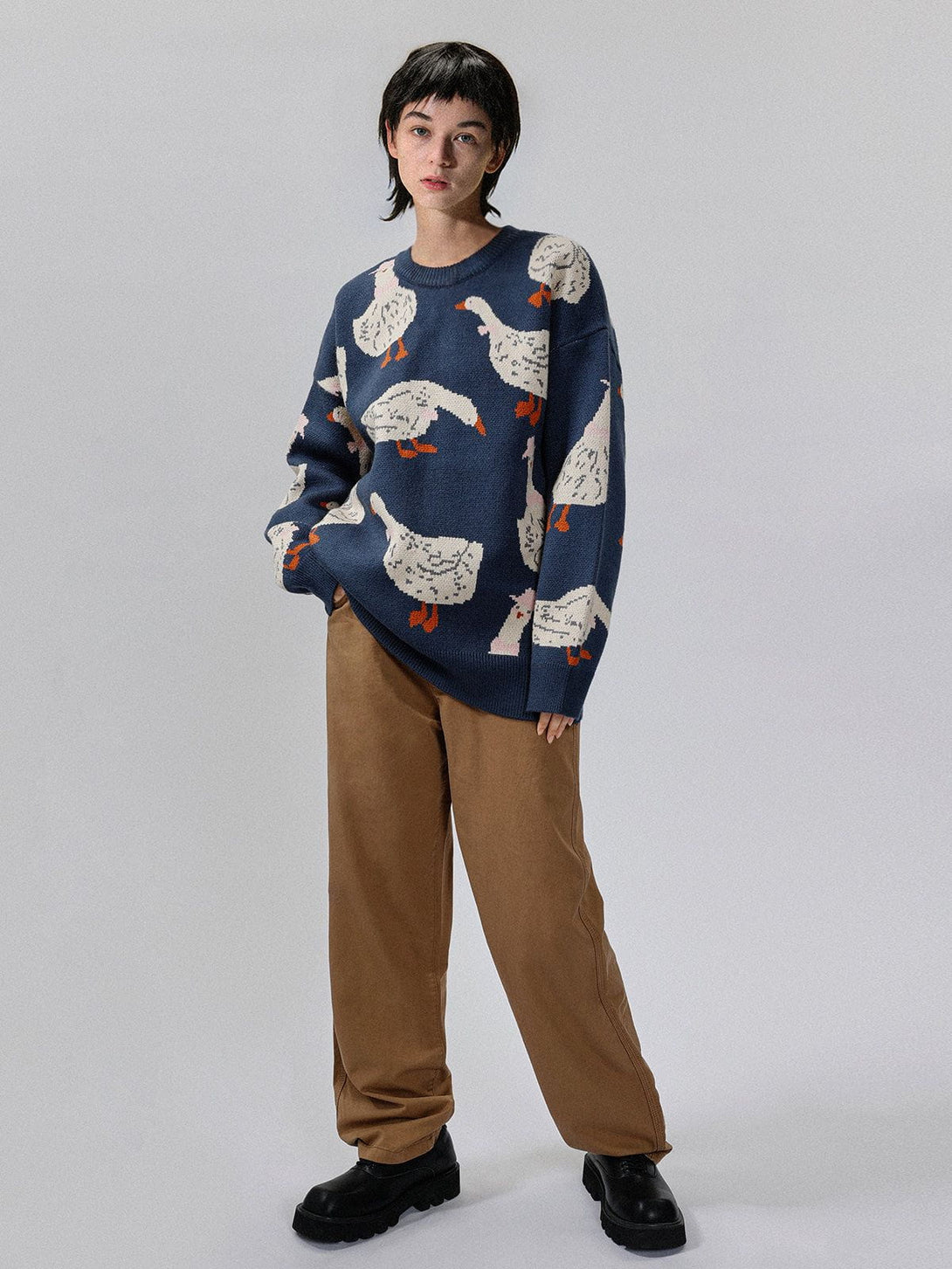 Lacezy - Cute Duck Knit Sweater- Streetwear Fashion - lacezy.com