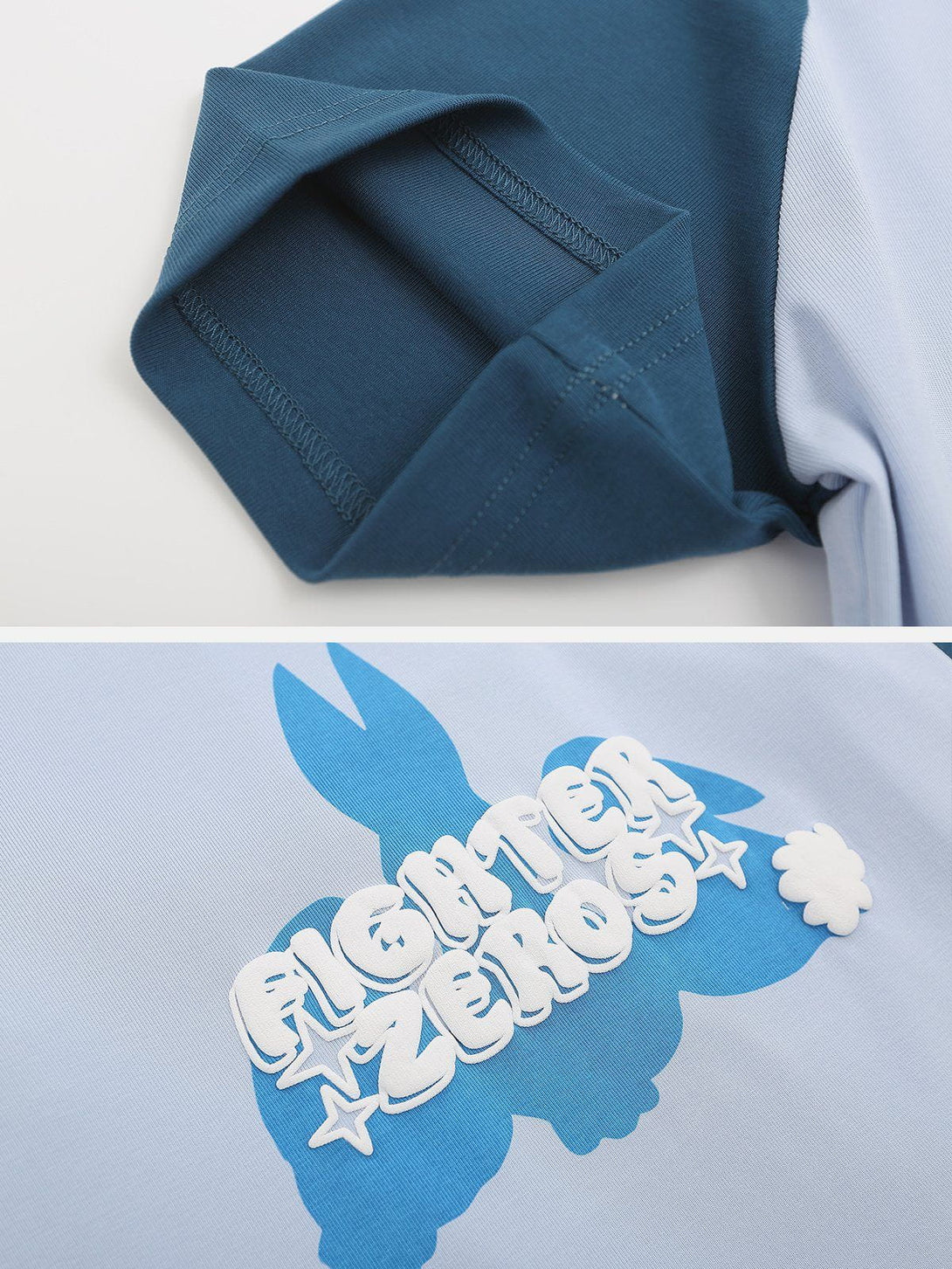 Lacezy - Cute Rabbit Print Tee- Streetwear Fashion - lacezy.com