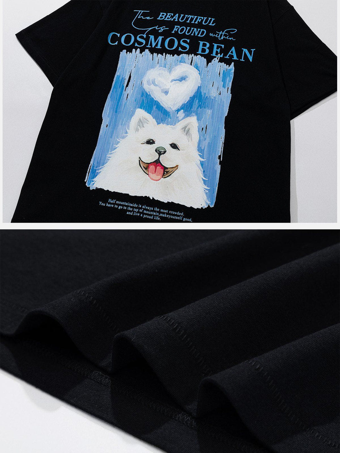 Lacezy - Cute Samoyed Print Tee- Streetwear Fashion - lacezy.com