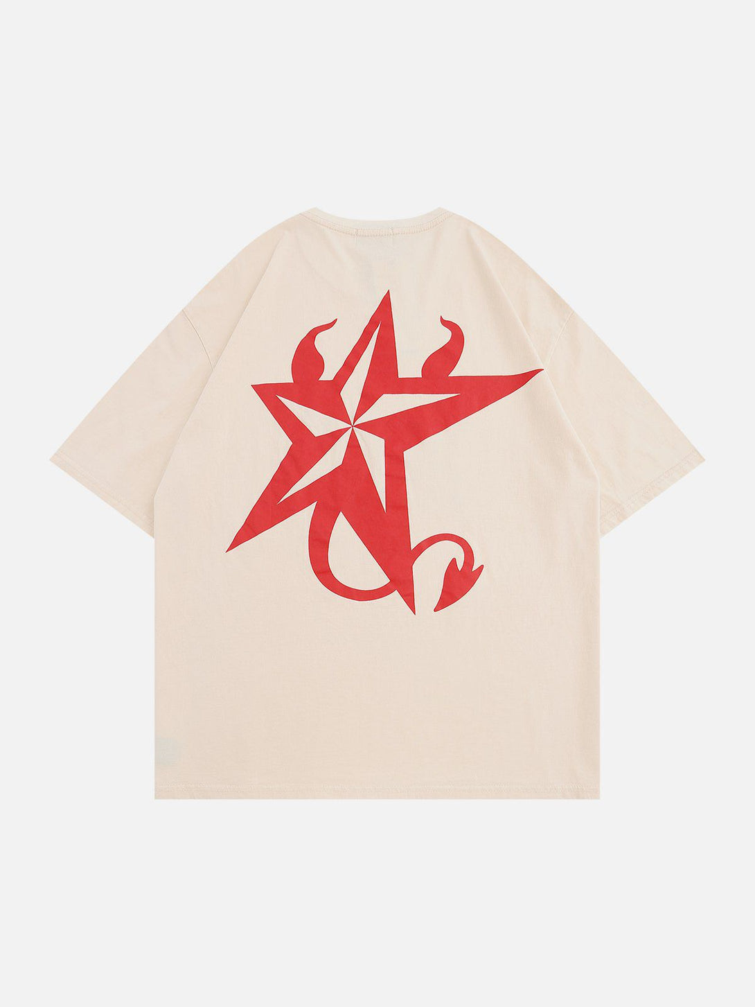 Lacezy - Demon Star Print Tee- Streetwear Fashion - lacezy.com