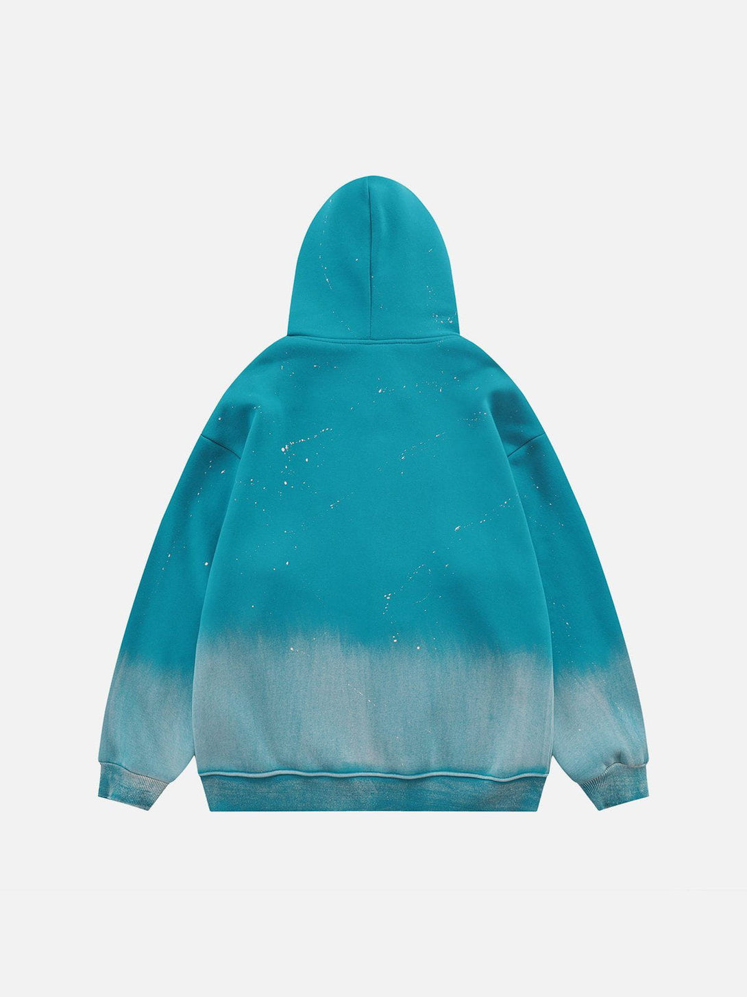 Lacezy - Distressed Gradient Applique Stars Hoodie- Streetwear Fashion - lacezy.com