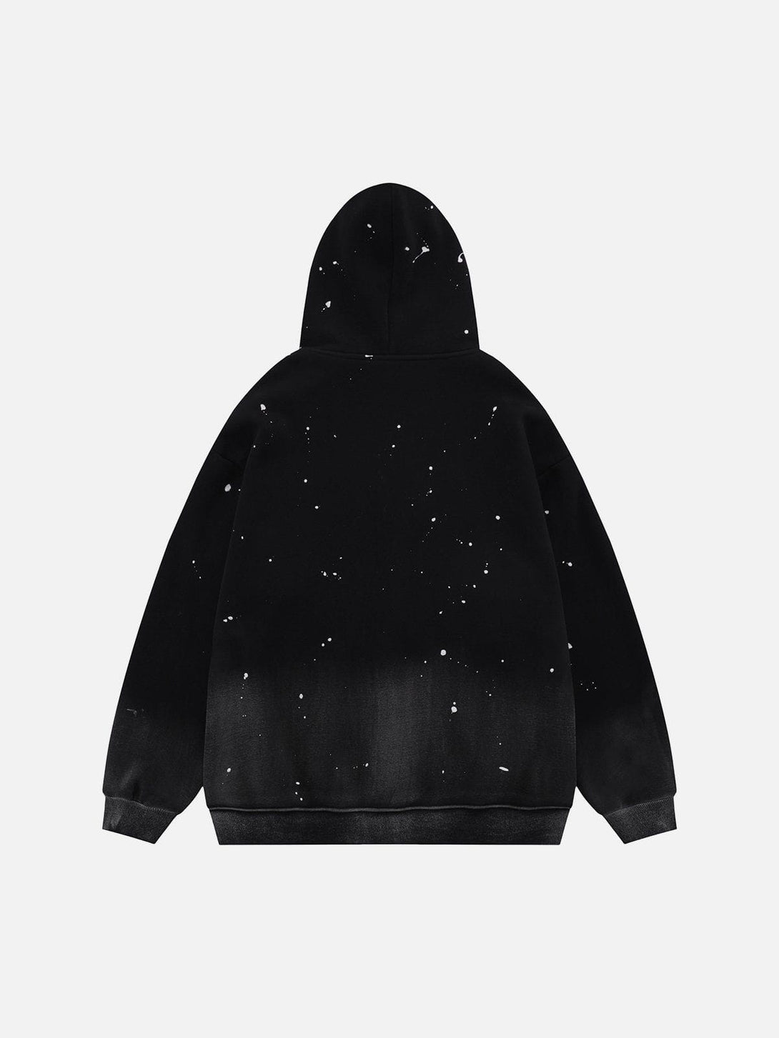 Lacezy - Distressed Gradient Applique Stars Hoodie- Streetwear Fashion - lacezy.com