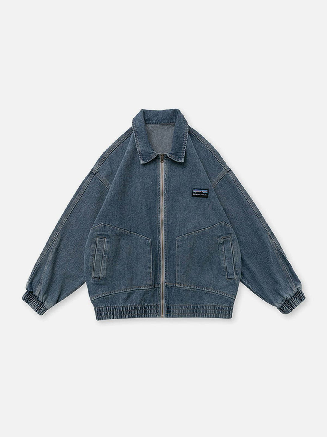 Lacezy - Distressed Solid Color Denim Jacket- Streetwear Fashion - lacezy.com