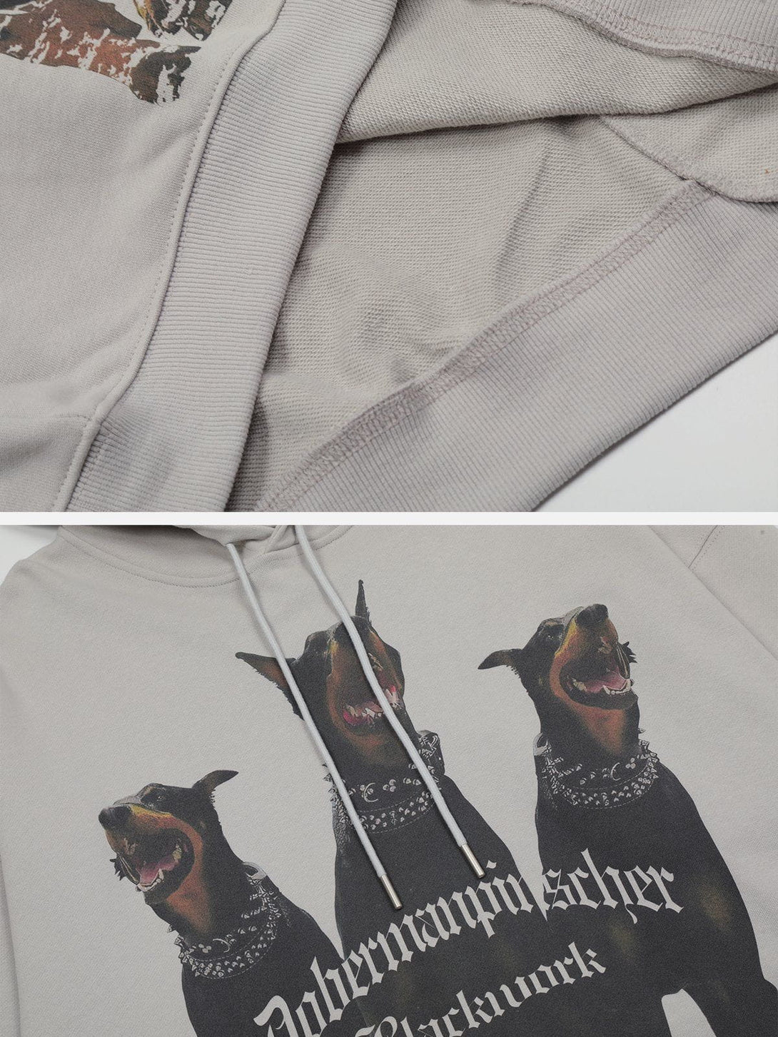 Lacezy - Doberman Print Hoodie- Streetwear Fashion - lacezy.com