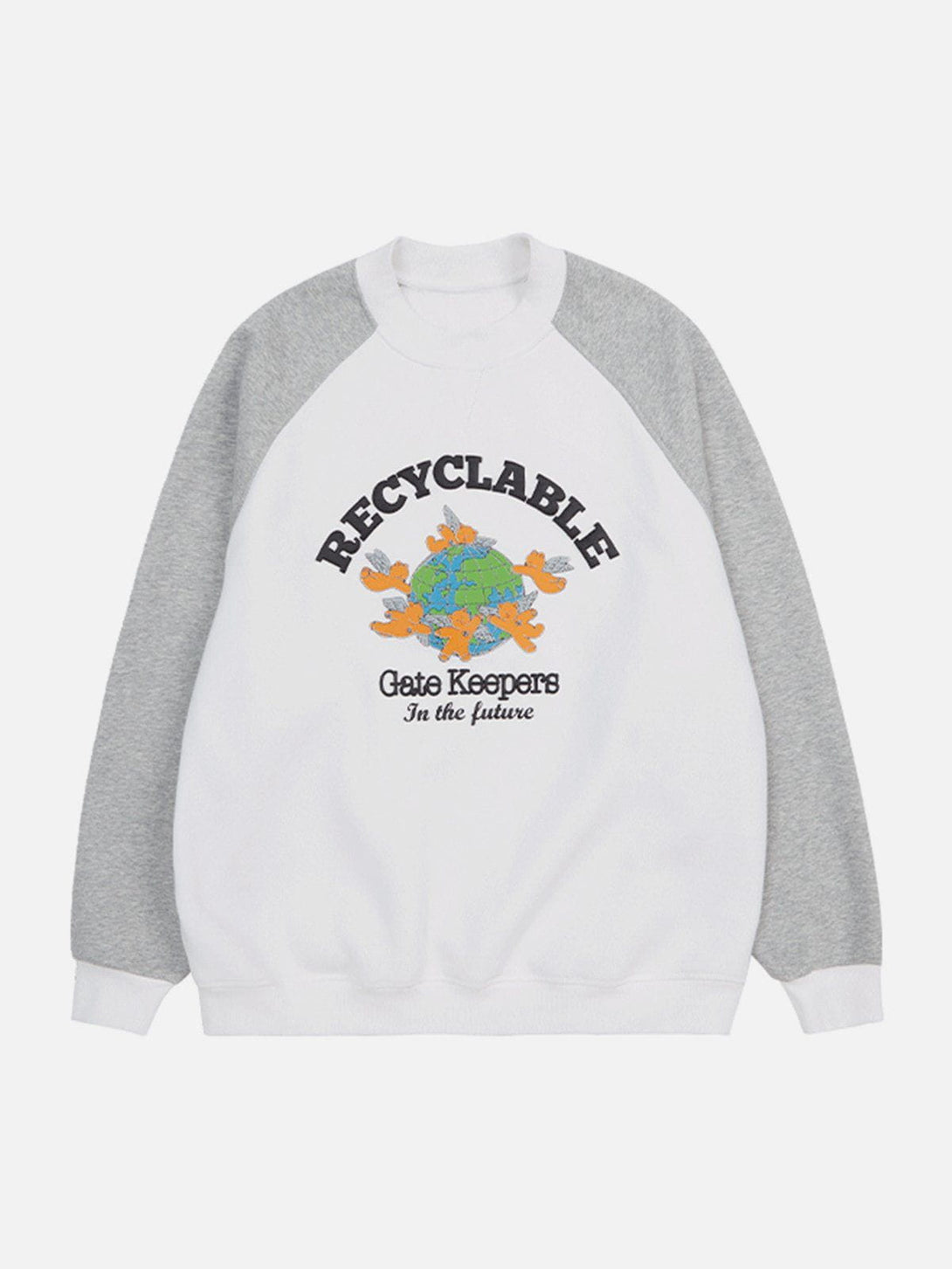 Lacezy - Earth Print Sweatshirt- Streetwear Fashion - lacezy.com