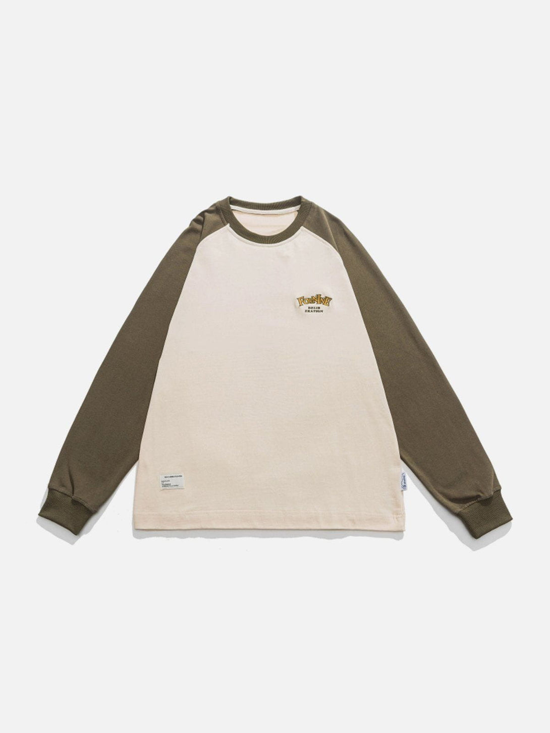 Lacezy - Embroidered Colour Clash Sweatshirt- Streetwear Fashion - lacezy.com