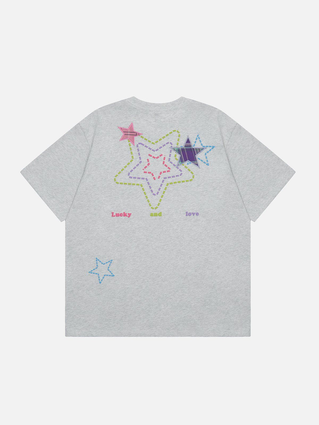 Lacezy - Embroidered Foam Star Tee- Streetwear Fashion - lacezy.com