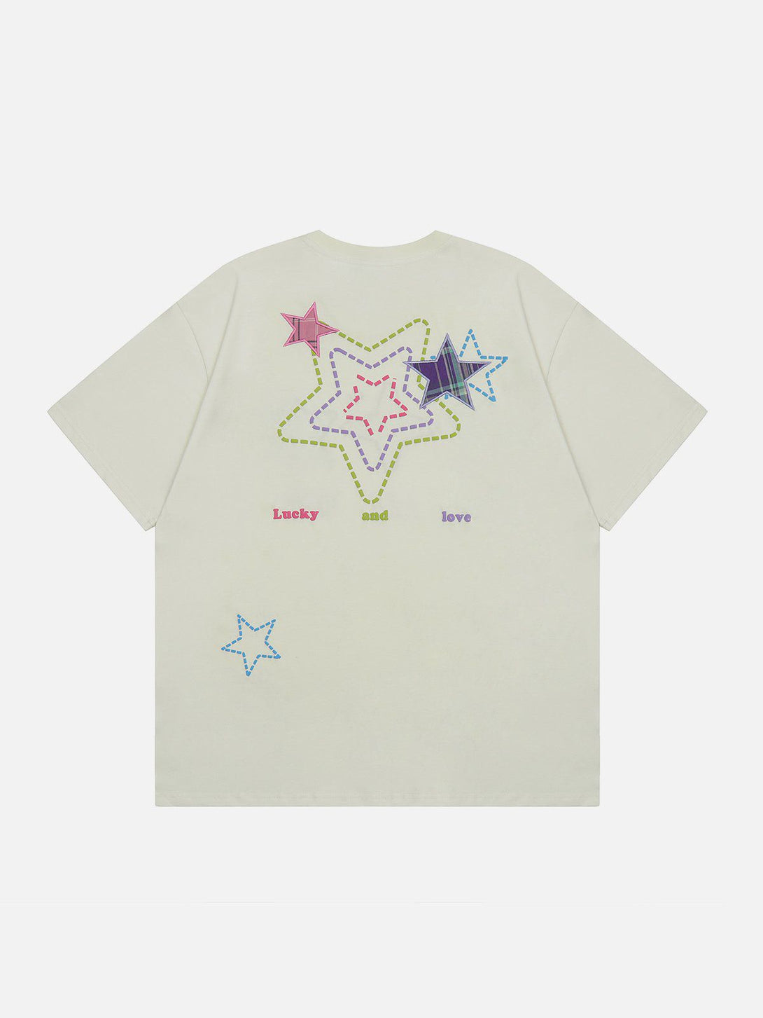 Lacezy - Embroidered Foam Star Tee- Streetwear Fashion - lacezy.com