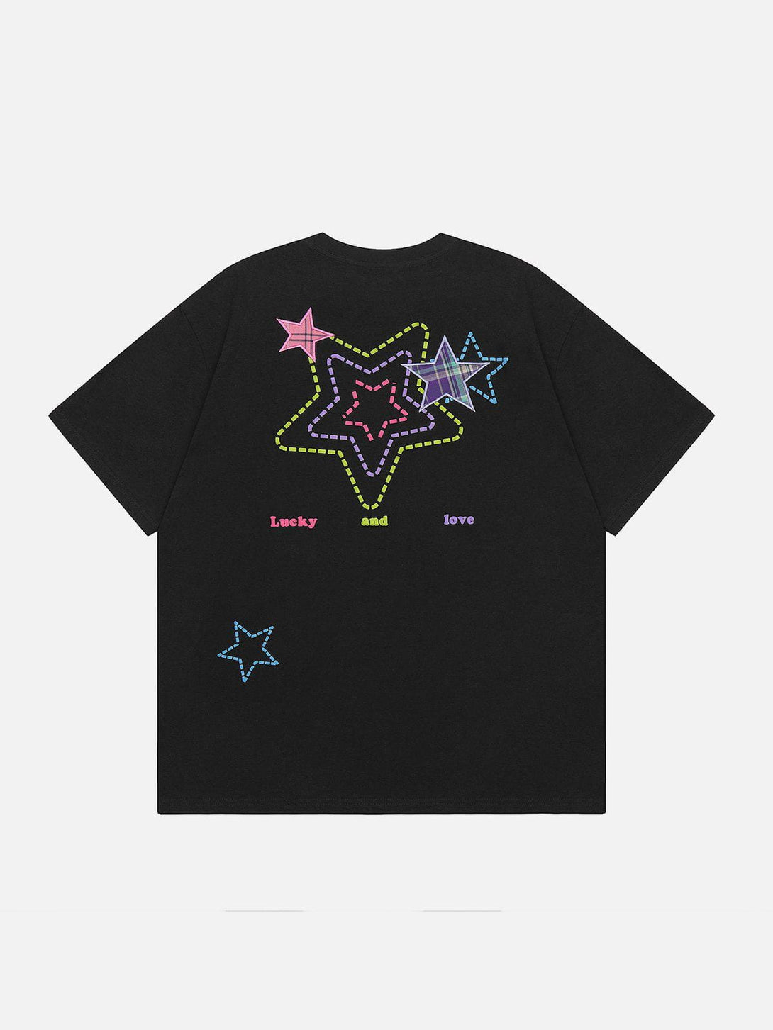 Lacezy - Embroidered Foam Star Tee- Streetwear Fashion - lacezy.com