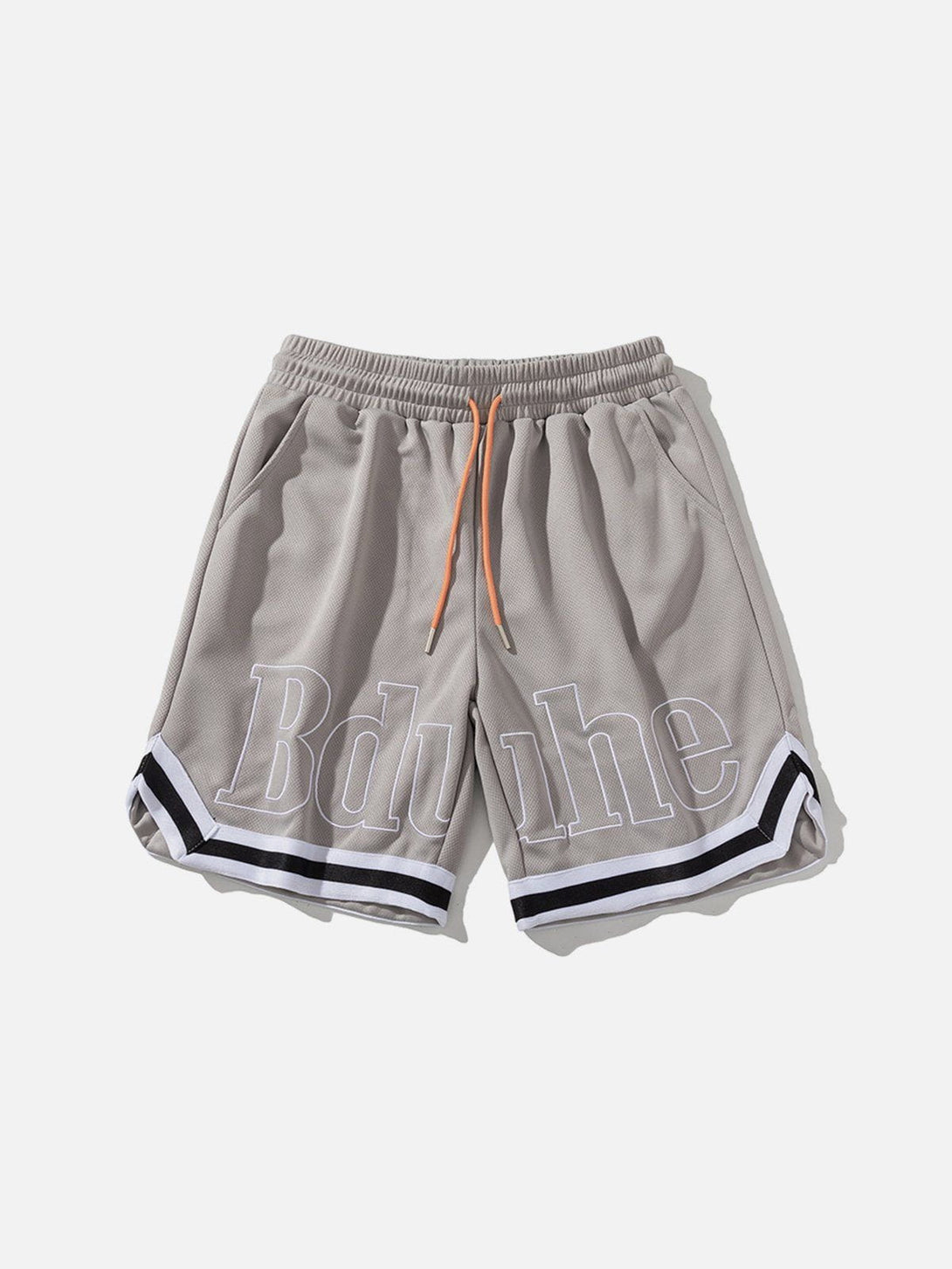 Lacezy - Embroidered Letters Sports Shorts- Streetwear Fashion - lacezy.com