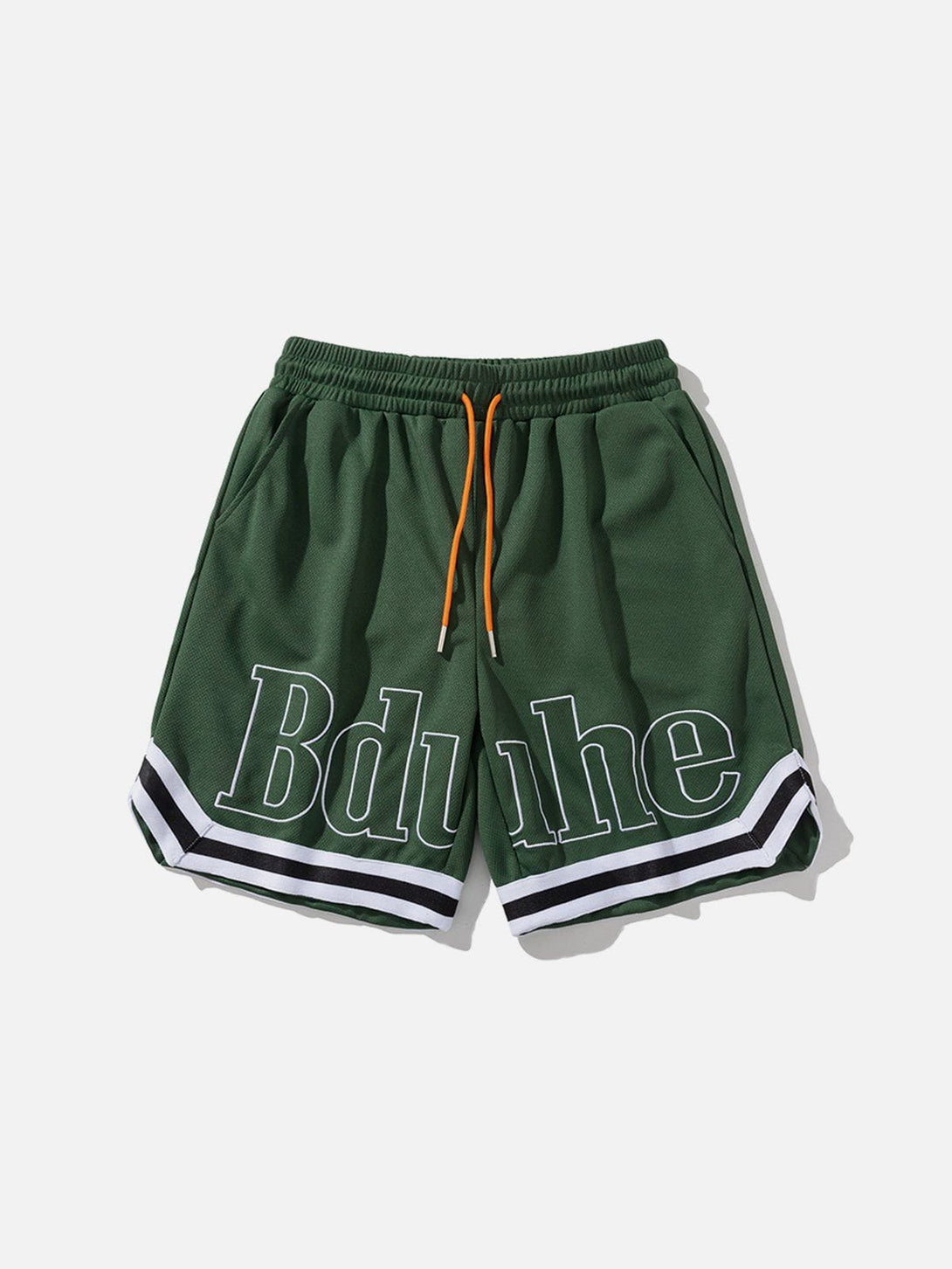 Lacezy - Embroidered Letters Sports Shorts- Streetwear Fashion - lacezy.com