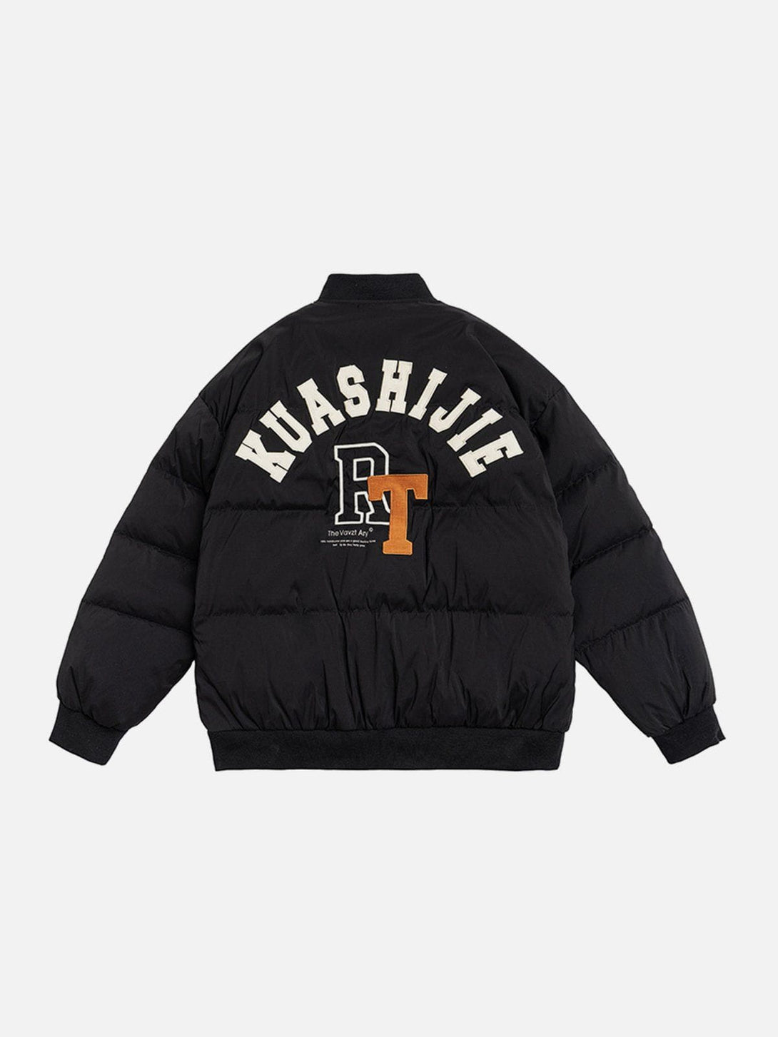 Lacezy - Embroidered Letters Varsity Down Coat- Streetwear Fashion - lacezy.com