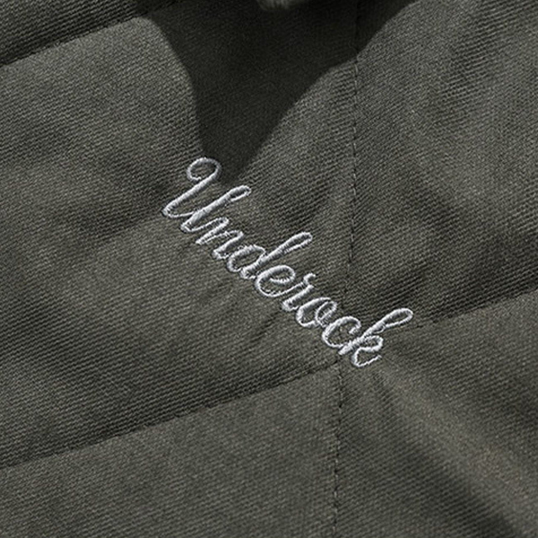 Lacezy - Embroidered Letters Winter Coat- Streetwear Fashion - lacezy.com