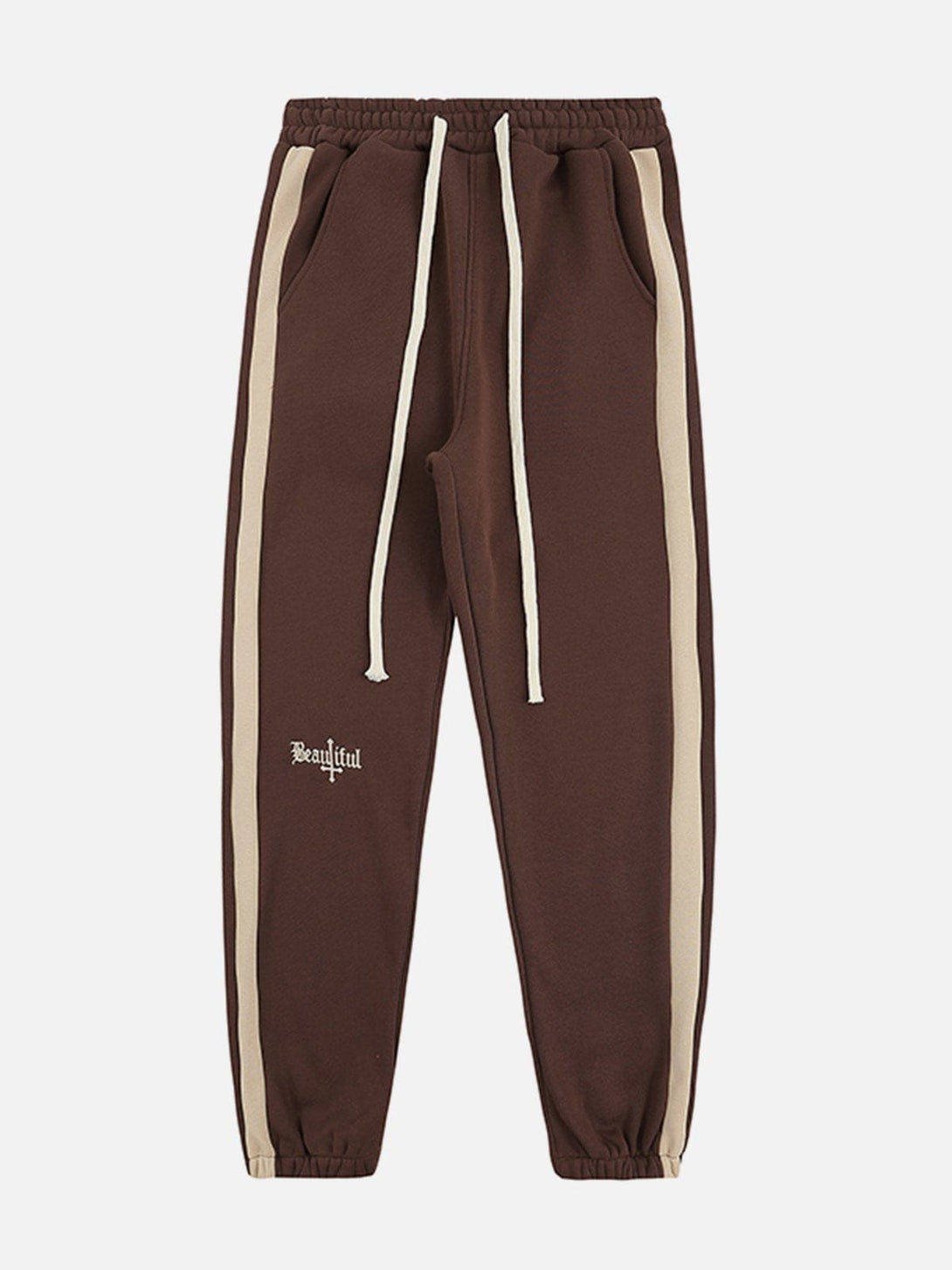 Lacezy - Embroidered Stripes Pants- Streetwear Fashion - lacezy.com