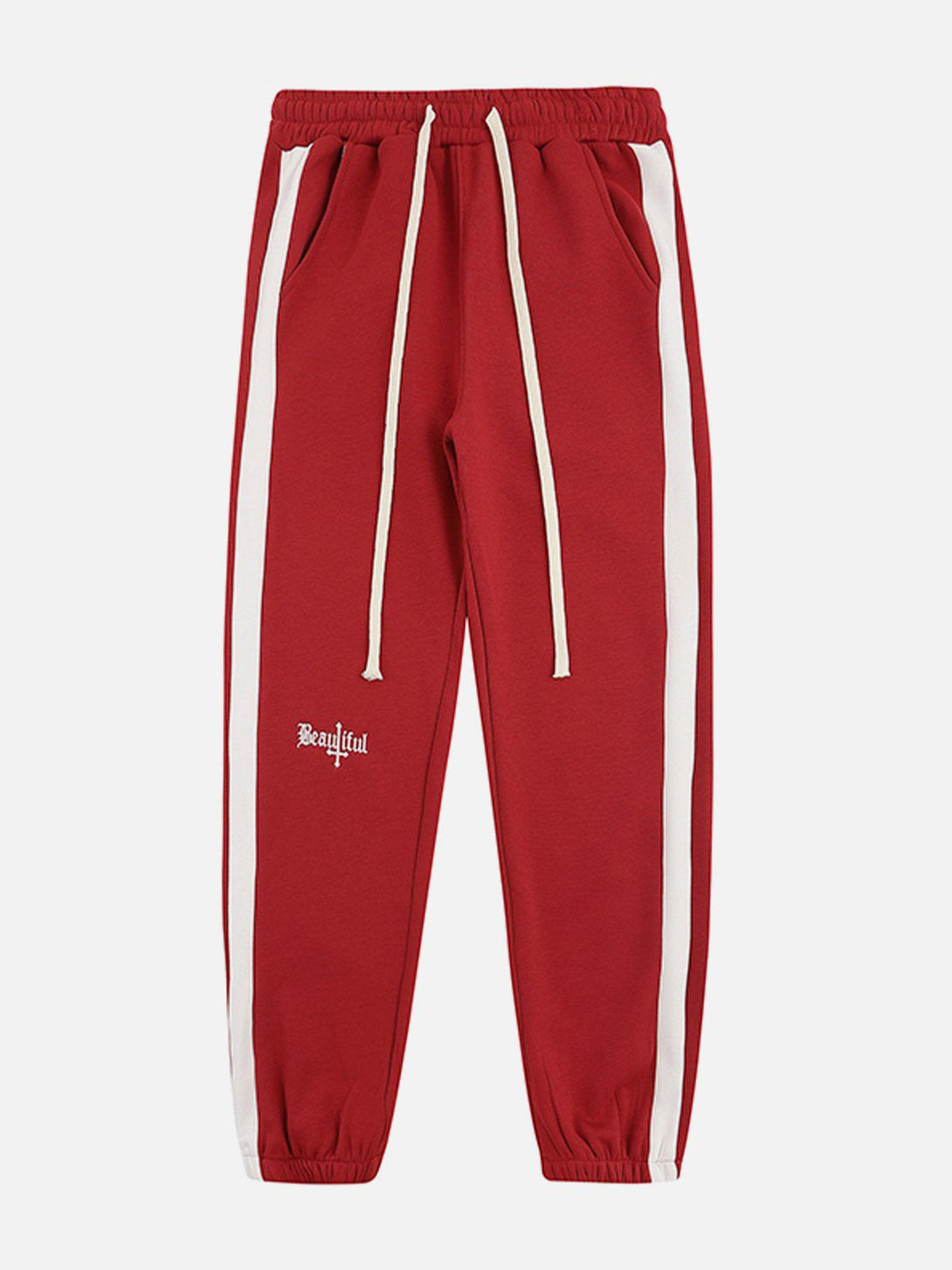 Lacezy - Embroidered Stripes Pants- Streetwear Fashion - lacezy.com