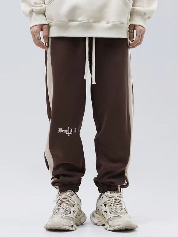 Lacezy - Embroidered Stripes Pants- Streetwear Fashion - lacezy.com