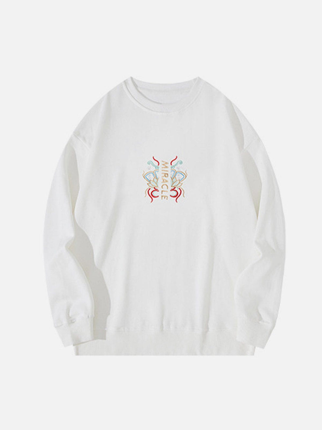 Lacezy - Embroidery Brocade Carp Sweatshirt- Streetwear Fashion - lacezy.com