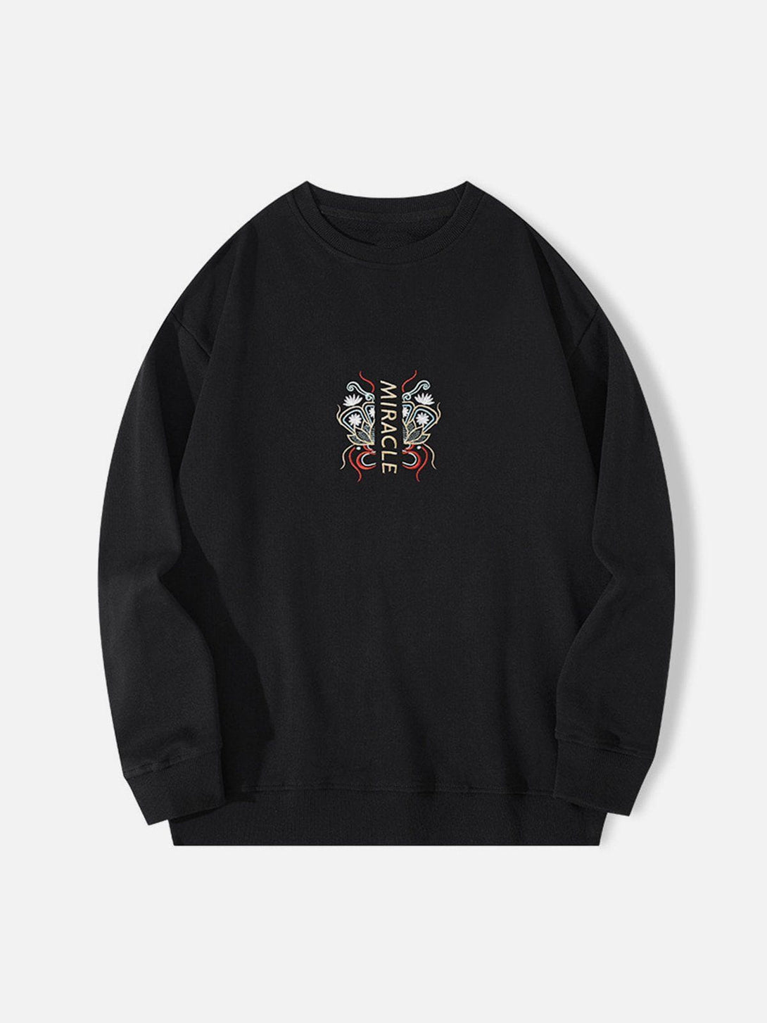 Lacezy - Embroidery Brocade Carp Sweatshirt- Streetwear Fashion - lacezy.com